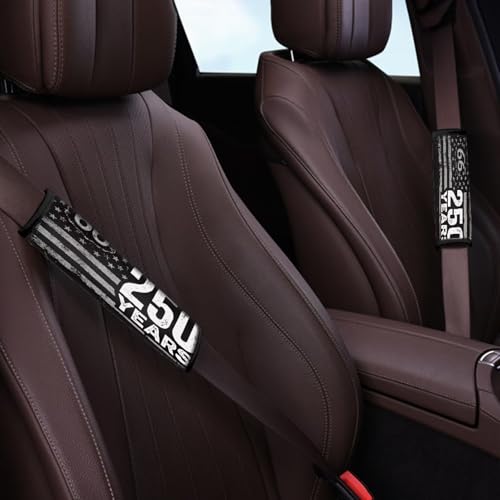 Dreaweet 250th Anniversary American Flag Seat Belt Cover Pad Patriotic Car Accessories Seatbelt Covers 2 Pack Car Seat Belt Cover Soft Comfort Seat Belt Cushion Shoulder Strap Pad - color: 250th Anniversary American Flag