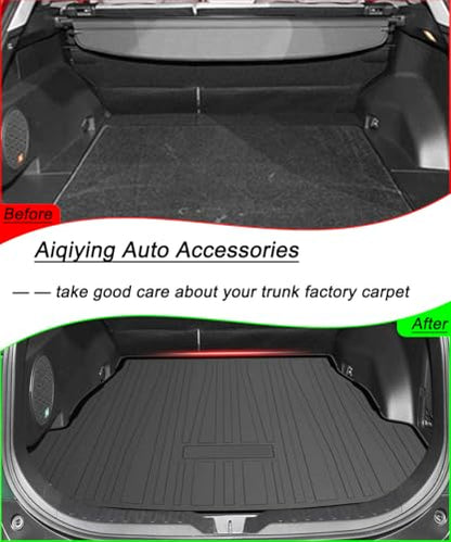 RAV4 Cargo Liner - Compatible with RAV4 2019 2020 2021 2022 2023 2024 2025 Models,All-Weather Rear Trunk Tray Cargo Mats Custom Fit for Toyota RAV-4,3D Tech Waterproof Durable Flexible Accessories - color: 3）For Toyota RAV4（2019-2025）Trunk mat