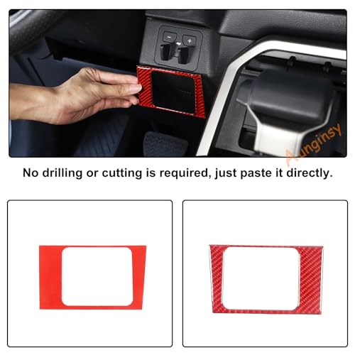 Car Center Control Brake Gain Switch Decorative Frame Sticker Compatible with Toyota Tundra/Sequoia 2022-2024 Real Carbon Fiber Brake Gain Switch Panel Protect Cover Trim Sticker Interior Accessories - size: Brake Gain Switch Trim
