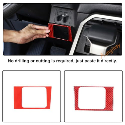 Car Center Control Brake Gain Switch Decorative Frame Sticker Compatible with Toyota Tundra/Sequoia 2022-2024 Real Carbon Fiber Brake Gain Switch Panel Protect Cover Trim Sticker Interior Accessories - size: Brake Gain Switch Trim
