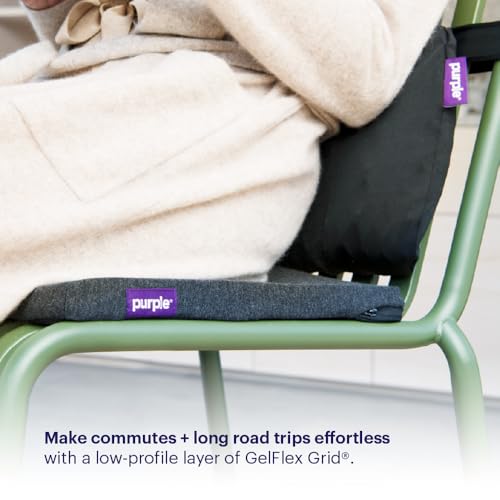 Purple Simply Seat Cushion | Pressure Reducing Grid Designed for Ultimate Comfort | Designed for Cars and Travel | Made in The USA - size: Simply