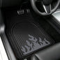 Heavy Duty Rubber Car Mats Flame Design (Graphite Gray), 4-Piece Deep Waterproof Floor Mats Set (Front & Rear Full Set), All Weather Universal Trim to Fit Automotive SUV Sedan Truck - color: Graphite Gray, size: Flame