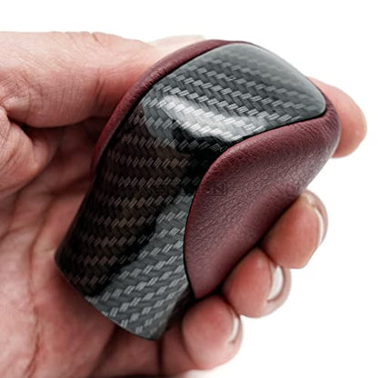 Gear Shift Knob Shifter for Lexus ES GS GX is NX RC RX 200t 300 350 450h 450hL 350L F-Sport OEM Style Replacement (Rioja Red Rose/Carbon Fiber Pattern) - color: Rioja Red Rose / Carbon Fiber Pattern