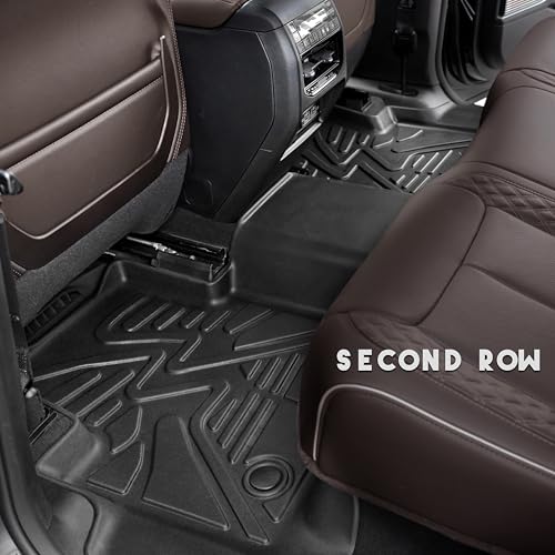 KARPAL Floor Mats Fit for Toyota Tacoma 2005-2015 Double Cab (Footwell Coverage), Custom Fit All Weather TPE Floor Liners, 1st & 2nd Row Mat, Tacoma Accessories - style: 2005-2015 | For Toyota Tacoma Double Cab | 1st & 2nd Row