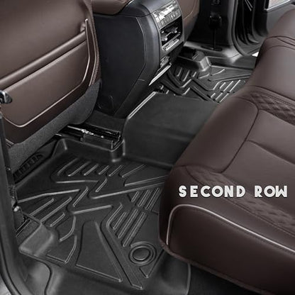 KARPAL Floor Mats Fit for Toyota Tacoma 2005-2015 Double Cab (Footwell Coverage), Custom Fit All Weather TPE Floor Liners, 1st & 2nd Row Mat, Tacoma Accessories - style: 2005-2015 | For Toyota Tacoma Double Cab | 1st & 2nd Row