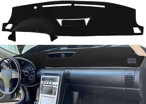 Dash Cover Mat Custom Fit for Infiniti G35 with Clock Inside, Dashboard Cover Pad Carpet Protector (Black) Y58 - color: Black