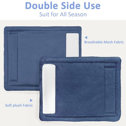 SWESEN Baby Car Seat Strap Covers, 3 Piece Soft Car Seat Strap Shoulder Pads for Baby Girls Boys, Double-Sided Use carseat Straps Covers for Stroller, Car Seats, Pushchair, Navy Blue - color: navy blue