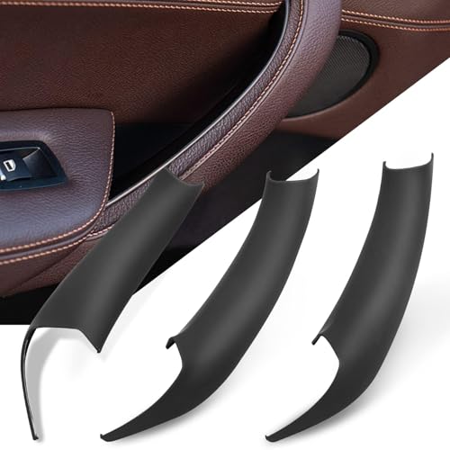 Jaronx Compatible with BMW X3 F25/X4 F26 Door Handle Covers,3PCS Interior Door Pull Handle Covers for BMW X3 F25 2010-2016, X4 F26 2014-2017, Left and Right Side(Black) - color: Black, size: 3 Pieces