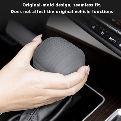 Gear Shift Knob Cover for Toyota Sienna 2021-2026 Silicone Center Console Gear Shift Head Protection Compatible with LE/XLE/XSE/Woodland Edition/Limited/Platinum(Gray) - size: Gear Shift Knob Cover