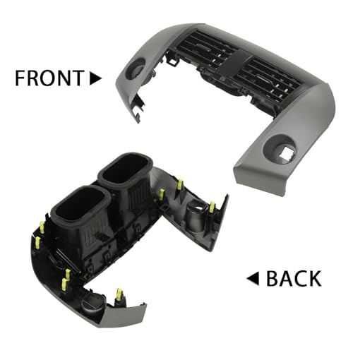G-PLUS Center Dash A/C Heater Air Vent Cover Trim Bezel Switch Compatible with Toyota Rav4 2006-2012 Dashboard Air Vent Panel - size: 2006-2012 Toyota Rav4 | Black w/ Strip Trim