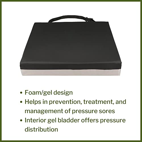 McKesson Seat Cushion for Wheelchairs and Office Chair, Foam/Gel, 18 in x 18 in x 3 in, 1 Count - size: 18x18x3 Inch (Pack of 1)