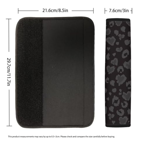 Dreaweet Black Leopard Print Seatbelt Covers for Women Soft Seat Belt Cover Pad Cheetah Print Car Accessories Set of 2 Seatbelt Cushion Shoulder Strap Pad for Bag Backpack - color: Black Leopard Print