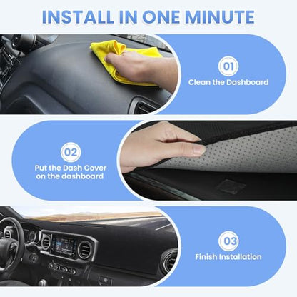 Sunsdrew Dash Cover for 2016-2022 2023 Toyota Tacoma Dashboard Cover Mat for Tacoma Accessories Sunshade Nonslip Mesh Protector No Glare Tacoma Sunshield Protector Mat Pad - size: 16-23 Tacoma Dash Cover