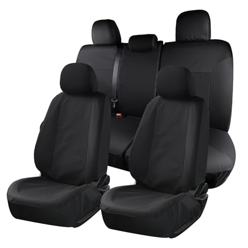 Coverado Seat Covers Custom Fit for Tacoma Double Cab/Crew Cab SR/SR5/TRD Sport/TRD Off-Road/Limited Seat Cushion Protectors 2016-2023 Oxford (Full Set, Black) - color: Oxford/Black, size: 2016-2023/Full Set