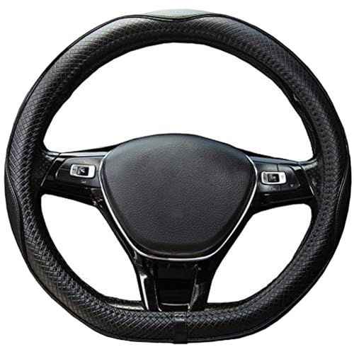 Mayco Bell Flat Bottom Size Steering Wheel Cover Anti-Slip,Safety,Soft,Breathable,Durable,Full Surround,Comfortable Grip Microfiber Leather (D-Shape,Black) - color: Black, size: D Shape