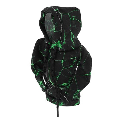 1 Pc Gear Shift Knob Cover Decoration Stick Shifting Handle Protector 5.91"x4.33" Hoodie Style Green Black Polyester
