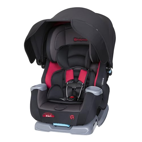 Baby Trend Cover Me™ 4-in-1 Convertible Car Seat, Scooter – Built-in Canopy, 4-Stage Growth System, Plush Comfort Padding, Multi-Position Recline - color: Scooter