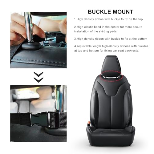 2PCS Back Seat Protector for Car, Extra Large Kick Mat Seat Back Cover with 2 Storage Pockets, Automotive Backseat Organizer Waterproof Protective Cover for Kids Pets