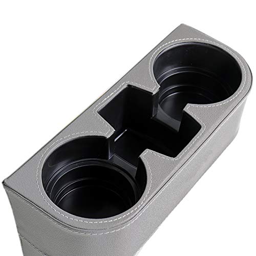 Car Seat Organizer Cup Drink Holders Multi Functional Gap Filler Storage Box Insert Organization Helps Reduce Distracted Driving&Holds Phone Mount Mug Bottle Cellphone (PUBD-Gray) - color: PUBD-Gray