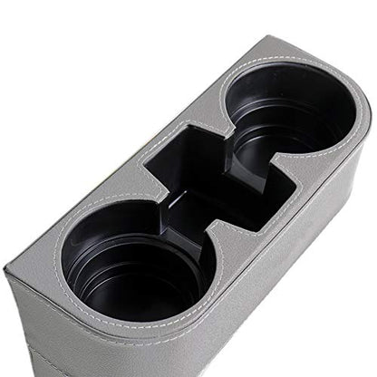 Car Seat Organizer Cup Drink Holders Multi Functional Gap Filler Storage Box Insert Organization Helps Reduce Distracted Driving&Holds Phone Mount Mug Bottle Cellphone (PUBD-Gray) - color: PUBD-Gray