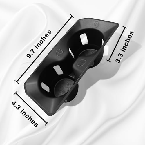Muslogy Center Console Cup Holder Inserts Compatible with 2021-2025 2026 Ford F150 F-150 Accessories Middle Console Drink Holder Liner TPE Organizer Non-Slip Drink Stopper(Bucket Seat Only) - size: 2021-2025 F150 Bucket Seat Only