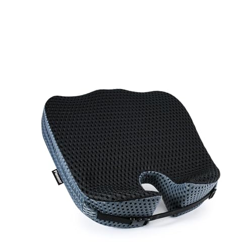 Large Memory Seat Cushion,Car Seat Cushion are Used to Relieve Sciatica, Suitable for Offices, Cars, Wheelchairs, Multi-Purpose (Black Mesh)