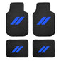 Dodge 4Pcs Car Floor Mats for Charger Durango Challenger Journey Non-Slip All Weather Waterproof Skin-Friendly Front & Rear Protector Liners Pad Polypropylene Material Blue Trim - color: Blue Trim