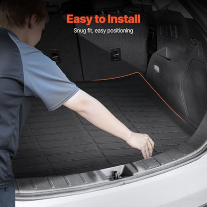 VEVOR Cargo Mat Compatible with Ford Edge 2015-2024 & Ford Edge ST 2020-2024, Precise Fit Trunk Mat for SUVs, TPE Trunk Protector Replacement, Black (1PCS) - style: Ford Edge 2015-2024/Ford Edge ST 2020-2024
