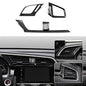 Front Air Vent Outlet Cover Trim Decals for 2016 2017 2018 2019 2020 2021 Honda Civic 10th Gen Accessories ABS Carbon Fiber Stickers - color: Air Outlet Vent Cover