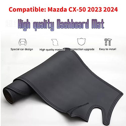 Custom Interior Accessories for Mazda CX-50 CX50 2023 2024 2025 Leather Center Console Cover Dashboard Cover Dash Cover Mat Protecter Sunshade Pad (Without HUD)