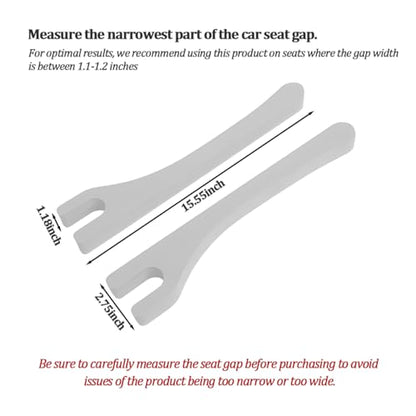 Car Seat Gap Filler, 2PCS Between Seat and Centre Console No Drop Vehicle Gap Plug, Automotive Interior Front Chair Blocker Stop Things from Dropping, Universal for SUV Caravan Truck (Grey) - color: Grey