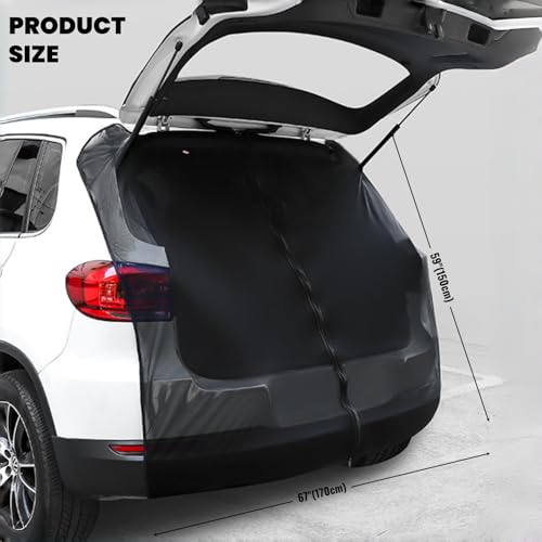 Car Tailgate Mesh Screen for SUV, CUV, MPV, Van, Ventilation Breathable and Anti-Mosquito Magnetic Mosquito Net Tailgate Essentials Car Camping Accessories - size: Half Wrap Tailgate Nets