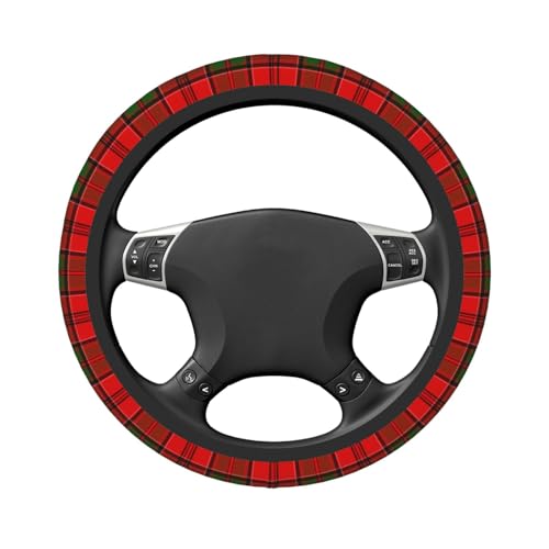 Thickened Elastic Steering Wheel Cover, Grant Scottish Plaid Printed Tartan Ultra, Soft, Breathable, Fit for Cars, SUVs, Trucks, Stylish Comfortable Grip - color: Grant Scottish Plaid Printed Tartan