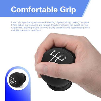 Car Gear Shift Knob Cover, 6 Speed Silicone Car Gear Manual Stick Shifter Knob Protector, Anti-Slip Auto Shifter Transmission Protective Cover, Universal Stick Shift Covers for Most Cars