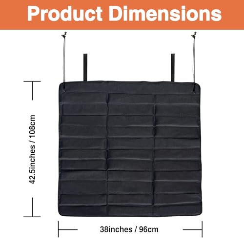 Ultra Large Rear Bumper Protector for Cars 38 x 42.5 inches SUV Cargo Liner Prevent Scratches from Suitcases and Pets Black