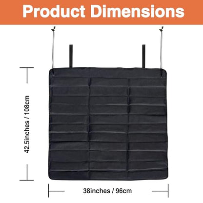 Ultra Large Rear Bumper Protector for Cars 38 x 42.5 inches SUV Cargo Liner Prevent Scratches from Suitcases and Pets Black