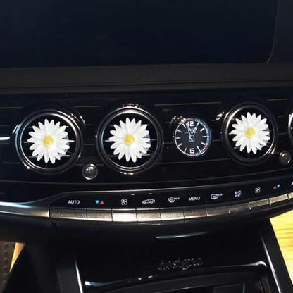 3 Pcs White Cute Daisies Car Clip, Flowers Car Charm Air Vent Accessories Cute Automotive Interior Trim Decorations Gift for Girls & Women Car Interior Accessories,Automotive Air Fresheners