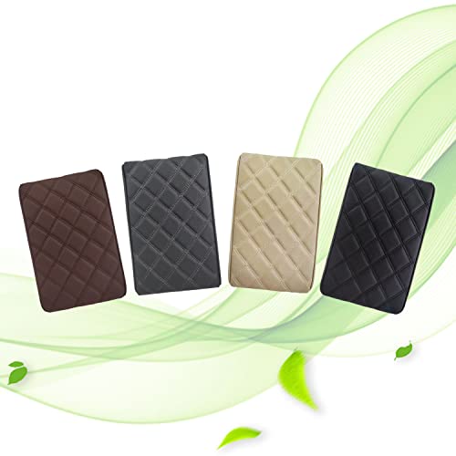 EMZ Leather Center Console Armrest Cushion Pad Accessories for Toyota Sienna 2021 2022 2023 2024 2025 (Brown) - color: Brown