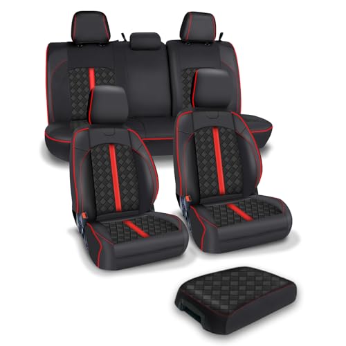 Leather Seat Covers Custom Fit for Tacoma Gen 3rd (2016-2023) Double & Crew Cab, for SR, SR5, Limited, TRD Pro, TRD Sport, TRD Off-Road, Trail Special Edition - Fully Covered