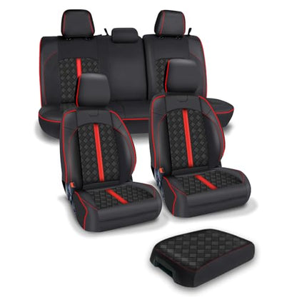 Leather Seat Covers Custom Fit for Tacoma Gen 3rd (2016-2023) Double & Crew Cab, for SR, SR5, Limited, TRD Pro, TRD Sport, TRD Off-Road, Trail Special Edition - Fully Covered