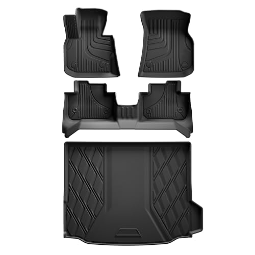 Original Floor Mats and Cargo Liner Compatible with 2018-2024 BMW X3 - Custom Fit All Weather TPE Rubber Floor Liners for BMW X3 30i M40i X3M (Only for car Without Spare tire) (Not Fit X3 xDrive30e) - color: 2018-2024 X3 Floor Mats & Cargo Liner