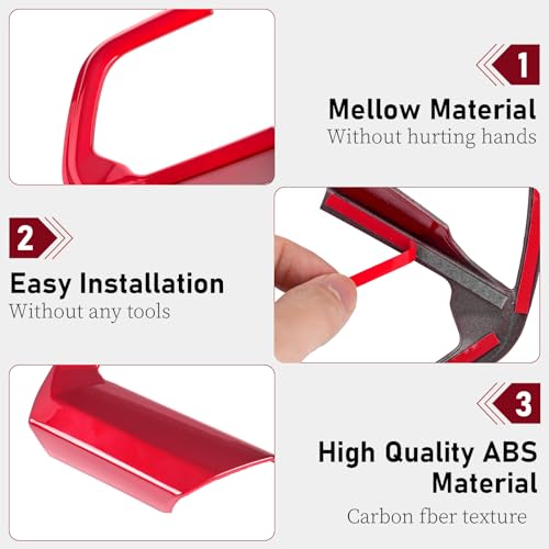 for Toyota Tacoma 2024 2025 for 4Runner 2025 Interior Accessories Center Console Control Cover Decor Trim Red ABS