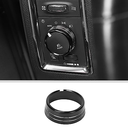 Voodonala for Dodge RAM Aluminum Headlight Switch Knob Cover for 2010-2017 RAM, 1pc Black - color: Black, size: 10-17Headlight