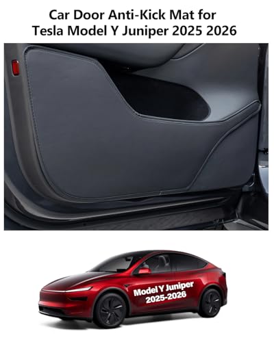 2026 Tesla Car Door Protector Model Y Juniper Anti Kick Pad Protector Anti-Dirty Mat Waterproof Dust Resistant Protector Cover Leather Pad Model Y Accessories 4PCS