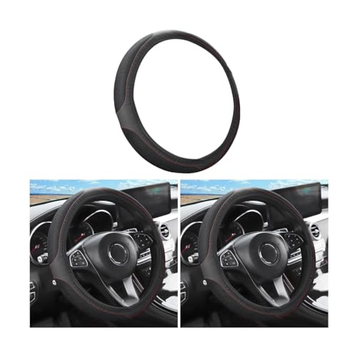 LoyaForba Car Steering Wheel Cover, Universal 14.5-15 Inch, Soft Anti-Slip Neoprene Protector for Steering Wheel, Breathable Odorless and Elastic Stretch, Car Accessory for SUV, Van, Truck (Black) - color: Black
