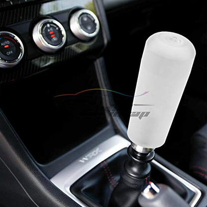 EZAUTO WRAP White Shift Knob Stick Frosted Matte Crystal Bubble Long Throw Gear Shifter 10cm - color: Matte White, size: 10cm