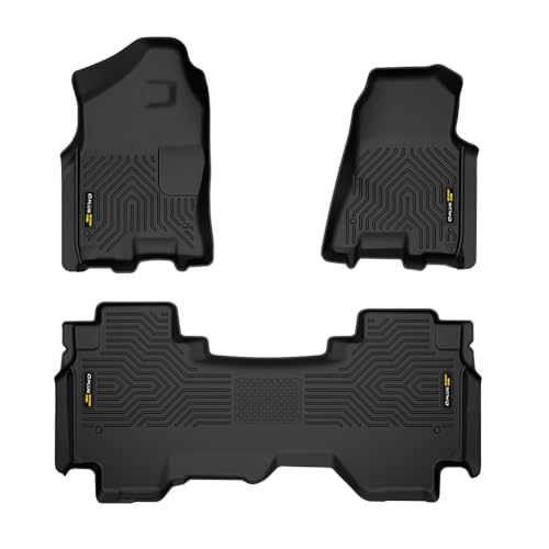 G-PLUS TPE Floor Mats,Compatible with 2019-2024 Dodge Ram 1500 Crew Cab New Body (NOT Classic Models) W/o Storage,Floor Liners All Weather Full Cover Protection 1st & 2nd Row Cargo Liners Black - size: Fit Ram 1500 2019-2024 | Black 3PCS