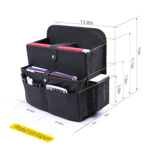 Car Seat Organizer，Universal Fit for Front & Back Seats-Hanging Letters/Legal Folders/Laptops and Tablets，Compatible with Cars, Trucks, and Vans