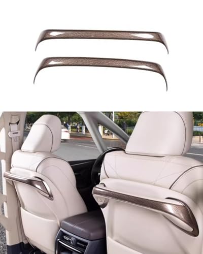 Car Accessories Fit for Toyota Alphard Vellfire 2023 2024 ABS Interior Seat armrest Decorative Strip Cover Trim 2PCS Set(Peach Wood Grain)