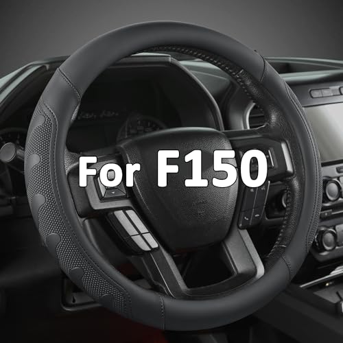 GIANT PANDA Car Steering Wheel Cover for Ford - F150 F250 F350 Expedition, (15.5-16 inches - Black) - color: Black, size: Ford F-Series & Expedition